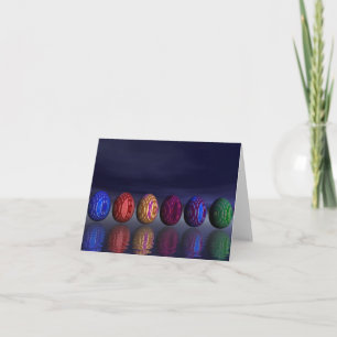 Colourful eggs for easter - 3D render Holiday Card