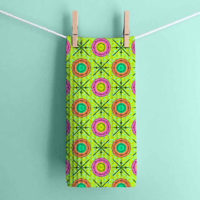 Colourful Electric Retro Polka dot Tea Towel (Creator Uploaded)