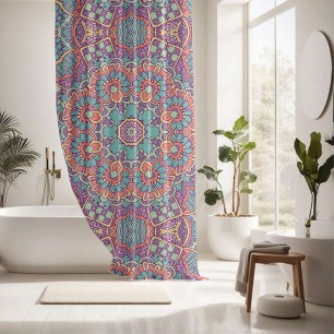 Colourful Elegance Pattern Shower Curtain