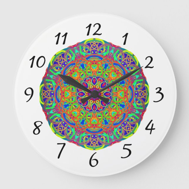 Colourful Elegance Wall Clock (Front)