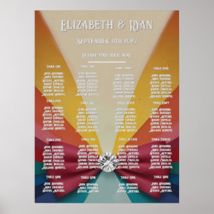 Colourful Elegant Rainbow Wedding Invitation Poster