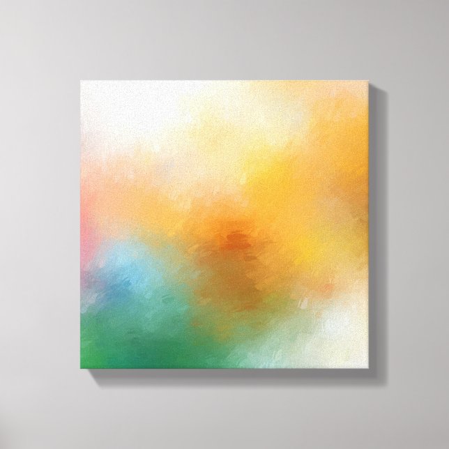 Colourful Elegant Trendy Modern Abstract Art Work Canvas Print (Front)