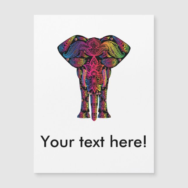 Colourful elephant cartoon (Front)