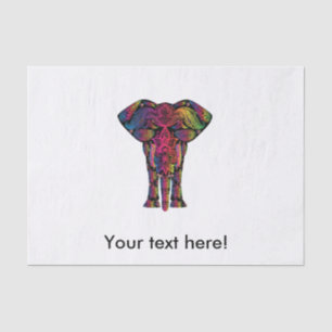 Colourful elephant cartoon tissue paper