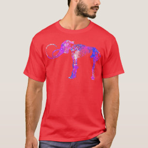 Colourful Elephant Mammoth Skeleton Bones T-Shirt