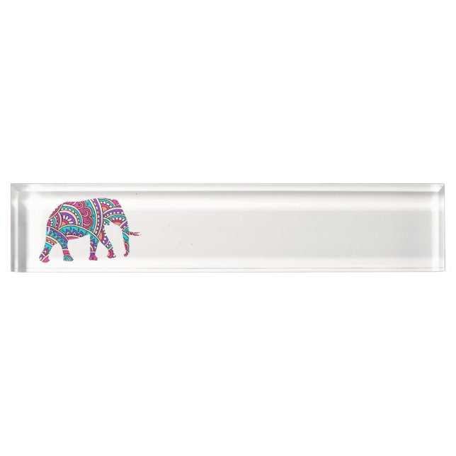 Colourful elephant nameplate (Front)
