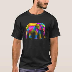 Colourful Elephant Painting Beautiful Art Animal T-Shirt