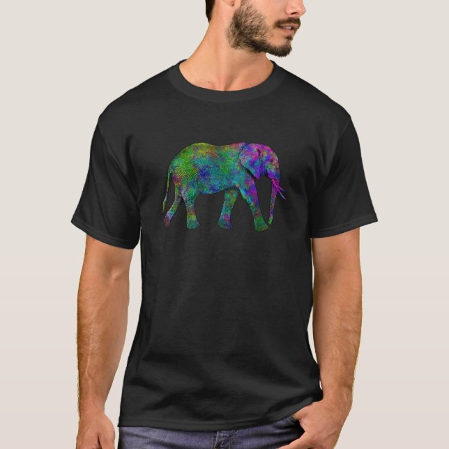 Colourful Elephant T-Shirt (Front)