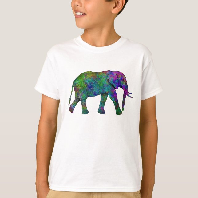 Colourful Elephant T-Shirt (Front)
