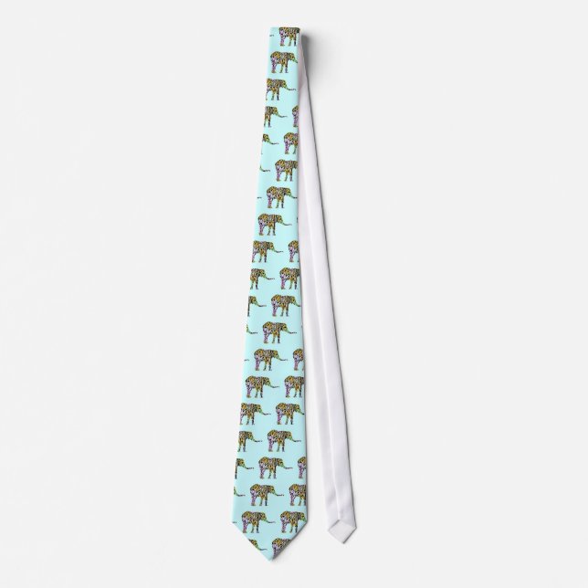 Colourful Elephant Tie (Front)