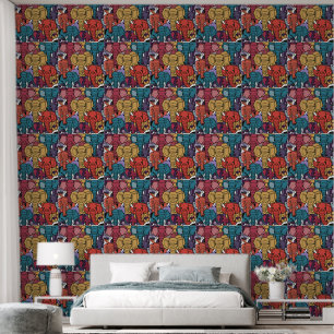 Colourful Elephants Abstract Wallpaper