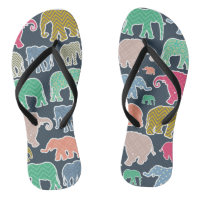 Colourful Elephants, Pattern Of Elephants, Zigzag