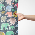 Colourful Elephants, Pattern Of Elephants, Zigzag Scarf<br><div class="desc">Cute,  fun and adorable elephant silhouettes in various colours. Modern and trendy gift,  perfect for the elephant lover in your life.</div>