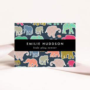 Colourful Elephants, Play Centre, Activity Centre Business Card