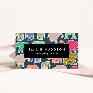 Colourful Elephants, Play Centre, Activity Centre Business Card