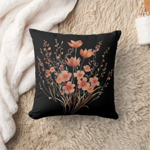 Colourful Embroidery Wildflower Bouquet  Cushion
