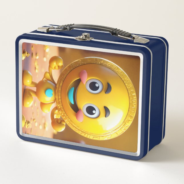 Colourful Emoji Metal Lunch Box (Front)
