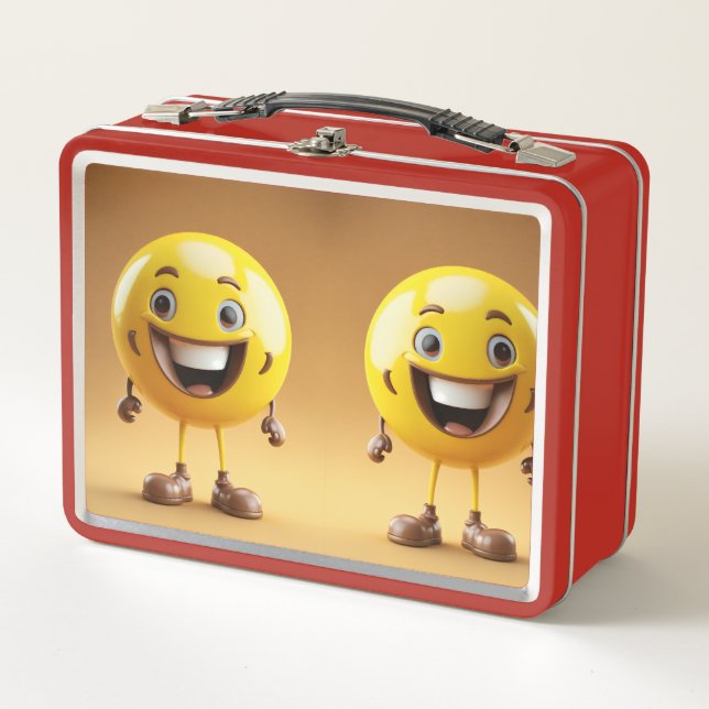 Colourful Emoji Metal Lunch Box (Front)