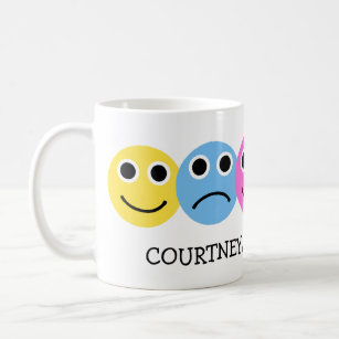 Colourful Emojis Faces Personalised Coffee Mug