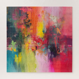 Colourful Emotions Abstract Art Jigsaw Puzzle