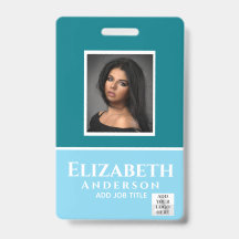 Colourful Employee Photo Name QR Scanning Barcode