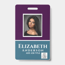 Colourful Employee Photo Name QR Scanning Barcode