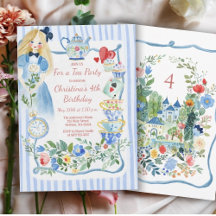 Colourful Enchanted Alice in Wonderland Birthday