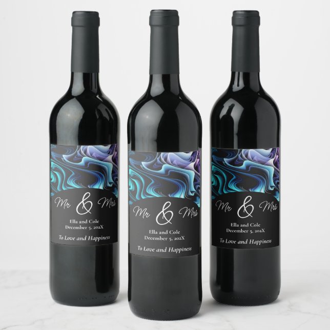 Colourful Enchantment Wine Label (Bottles)