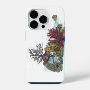 Colourful Endangered Hand Painted Coral Reef iPhone 14 Pro Case