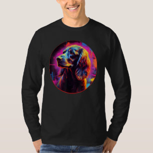 Colourful English Cocker Spaniel Dog Dad Mom Graff T-Shirt