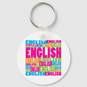 Colourful English Key Ring