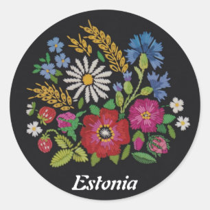 Colourful Estonian Wild Flowers Stickers