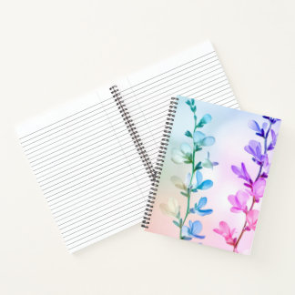 Colourful Ethereal Flowers Notebook
