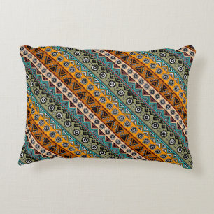 Colourful ethnic aztec patterns design decorative cushion