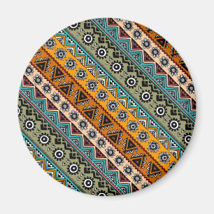 Colourful ethnic aztec patterns design decorative magnet