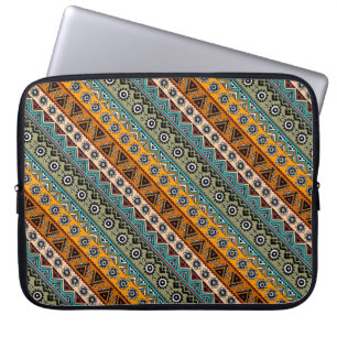 Colourful ethnic aztec patterns design laptop sleeve