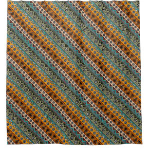 Colourful ethnic aztec patterns design shower curtain