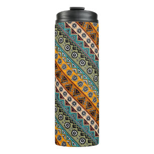 Colourful ethnic aztec patterns design thermal tumbler