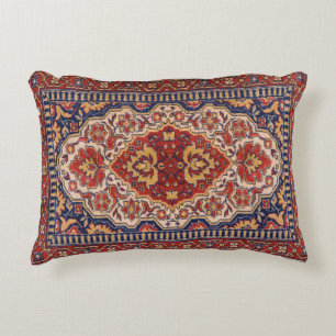 Colourful Ethnic Floral Geometric Rug Design Decorative Cushion