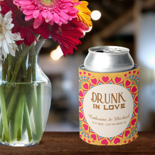 Colourful Ethnic Mandala Bold & Bright Wedding  Can Cooler