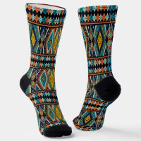Colourful ethnic motive geometric pattern