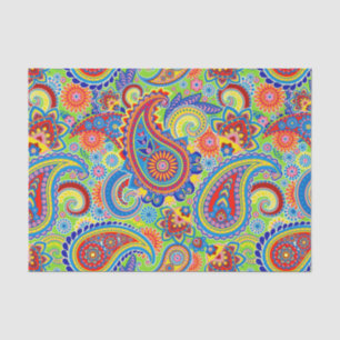 Colourful Ethnic Paisley Pattern Tissue Paper
