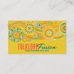 Colourful Ethnic Pattern Ornament Business Card
