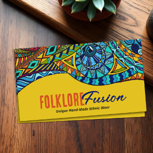 Colourful Ethnic Pattern Ornament  Business Card