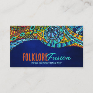 Colourful Ethnic Pattern Ornament Business Card