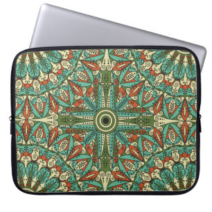Colourful ethnic patterned background. Arabesque v Laptop Sleeve