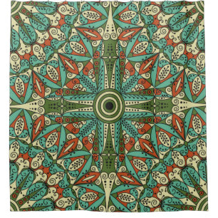 Colourful ethnic patterned background. Arabesque v Shower Curtain