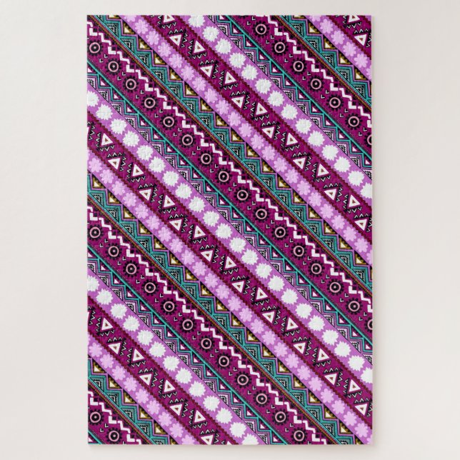 Colourful ethnic patterns design jigsaw puzzle (Vertical)