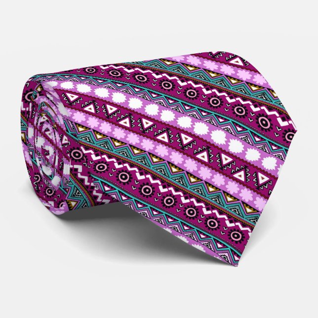 Colourful ethnic patterns design mouse pad tie (Rolled)