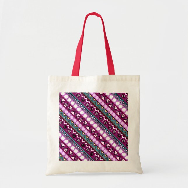 Colourful ethnic patterns design mouse pad tote bag (Front)